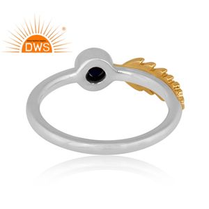 Nuevo diseño de plata esterlina fina, piedras preciosas de ónix negro Natural, anillo apilable, fabricante de joyas de diseñador - Product Image 2
