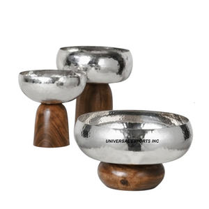 Juego de Cuatro Tazones para Chocolate con Base de Madera, Tazón para Dulces Hecho a Mano de Alta Calidad, Tazón de Chocolate de Metal de Lujo Más Vendido - Product Image 3