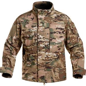 Chaqueta de invierno de concha blanda de alta calidad para hombre, abrigo de bombardero de vuelo impermeable con material fino de lona - Product Image 2