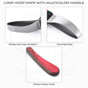 มีดกีบไข่วงใหญ่หลากสี J2พร้อมด้ามไม้เครื่องมือเดินทางไกลสำหรับม้าและวัวควาย - Product Image 5