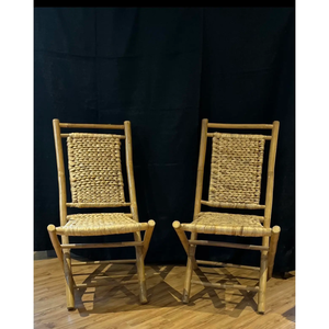 Silla plegable de bambú ecológica hecha a mano con jacinto de agua algas marinas al por mayor de la fábrica de Vietnam buen precio - Product Image 5