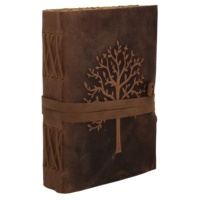 Vintage rétro en cuir gaufré Journal arbre vie carnet de croquis magique prière aquarelle mariage bien-être balle papier cadeau