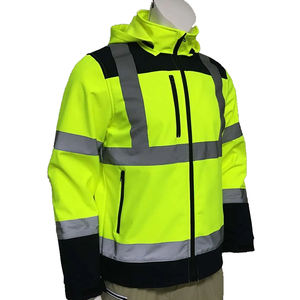 Prix de gros Double couche haute visibilité réflecteur intérieur en polaire vêtements de travail de sécurité sweats à capuche pour la saison d'hiver sweats à capuche haute visibilité - Product Image 2