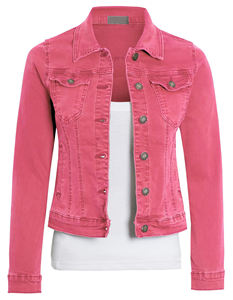 Veste universitaire décontractée déchirée pour femmes, de haute qualité, ajustée, en denim, lin, élasthanne, imperméable, réversible, respirante - Product Image 1