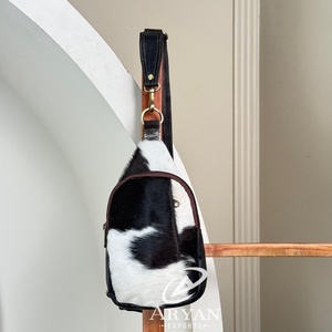 New Latest Design Hair-On Cowhide Leather <b>Men</b> & Women Chest <b>Bag</b> Large Capacity Crossbody Fanny <b>Bag</b> Travel Shopping <b>Shoulder</b> <b>Bags</b> - Product Image 1