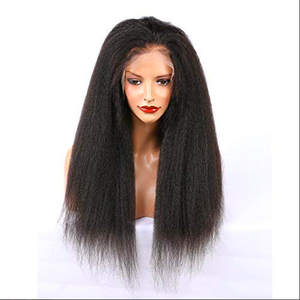 100% vietnamien Remy cheveux humains en gros perruque crépus droit avec dentelle frontale Super Double dessiné vietnamien cheveux bruts - Product Image 1
