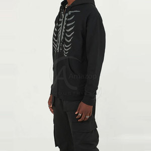 เสื้อฮู้ดดี้ผู้ชายแบบแห้งเร็วประดับเพชรเทียม ราคาประหยัด - Product Image 4