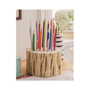 Home Desk <b>Storage</b> Holder Elegance Table Decorative Wooden <b>Tabletop</b> Vase Desktop Organizer Creative Modern Design Adjustable Back - Product Image 2