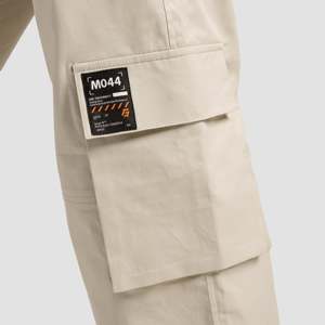 Pantalones Cargo Casuales para Mujer Dymano, Transpirables, Mezcla de Lona, Cintura Elástica con Decoración, Color Blanco Hueso, para Otoño - Product Image 5