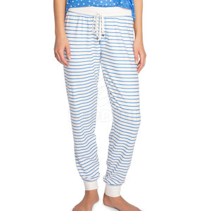 Pantalones planos de verano para mujer superventas, diseño de logotipo personalizado con cierre elástico a media cintura, venta en línea - Product Image 2