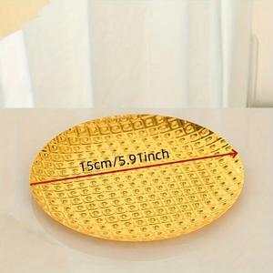 Proveedor de platos de metal pulido brillante Bandeja de servicio de metal con acabado dorado Fabricado en India - Product Image 3