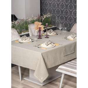 Caja de algodón de 8 piezas, mantel de lino Pera Toprak, cubierta de mesa elegante para comedor y entretenimiento - Product Image 1