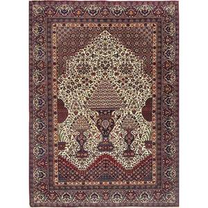 Alfombras de Lana Anudadas a Mano Aalam Paem-561, Estilo Tabriz Color Marfil, para Decoración del Hogar, Dormitorio, Sala de Estar, Pasillo, Patrón de Medallón, Hechas a Mano - Product Image 1