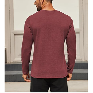 Camiseta de manga larga extragrande de peso pesado con gráfico personalizado 300 Gsm 100% algodón con colocación de logotipo frontal de patrón sólido - Product Image 4