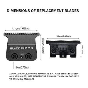 Lames de rechange réglables en acier inoxydable pour tondeuses à cheveux électriques USB à piles, pour usage domestique et automobile - Product Image 2
