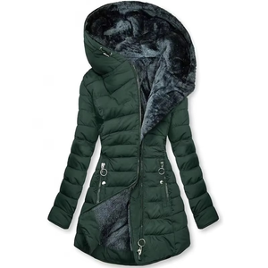 New <b>Women's</b> Duck Down Jacket -Long <b>Hooded</b> <b>Black</b> Shiny Quilted Warm Winter Puffer Long <b>Coat</b> Waterproof - Product Image 4