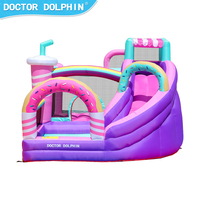 Château gonflable avec toboggan pour événements communautaires intérieurs, en tissu Oxford 420D 840D, souffleur silencieux, expédition en 3 jours, MOQ 1 pièce