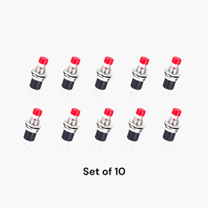 Lot de 10 interrupteurs à bouton-poussoir PBS-110, forme plate, IP65, 1NO, commande électronique pour 125V/250V 1A/3A, laiton et plastique, livraison gratuite - Product Image 1