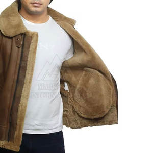 แจ็คเก็ตหนังบุขนผู้ชายกันลมสไตล์ล่าสุด ขายส่ง แจ็คเก็ตหนังบุขนผู้ชายกันน้ำขายดี - Product Image 6