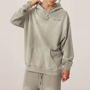 Sudaderas con capucha de gran tamaño de Color Beige Sun Faded para hombre, sudaderas con capucha de Sun Faded personalizadas, etiqueta de logotipo bordado, embalaje de marca personalizada - Product Image 3