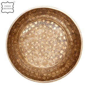 Bol chantant en métal Instrument de musique doré artisanal Bol himalayen Méditation Bol chantant tibétain pour la guérison - Product Image 4