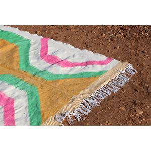 Alfombra Kilim abstracta bereber hecha a mano, gran rectángulo, tejido plano grueso de 10mm para sala de estar, dormitorio o pasillo de adolescentes - Product Image 3