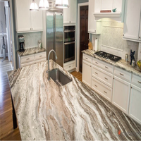 Grande dalle de marbre Sawar indien polie, naturelle, écologique, durable, surfaces de cuisine de luxe, haut de gamme, pour bureau, salle à manger, villa