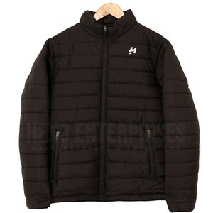 Chaqueta acolchada para hombre con logotipo personalizado 2024, servicios OEM de alta calidad, chaqueta de tela con capucha para uso en invierno con decoración de bolsillo, talla XL - Product Image 4