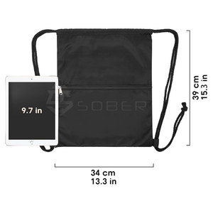 Mochilas con cordón de patrón sólido personalizadas de alta calidad, último diseño de moda, forro de poliéster impermeable y lavable - Product Image 4