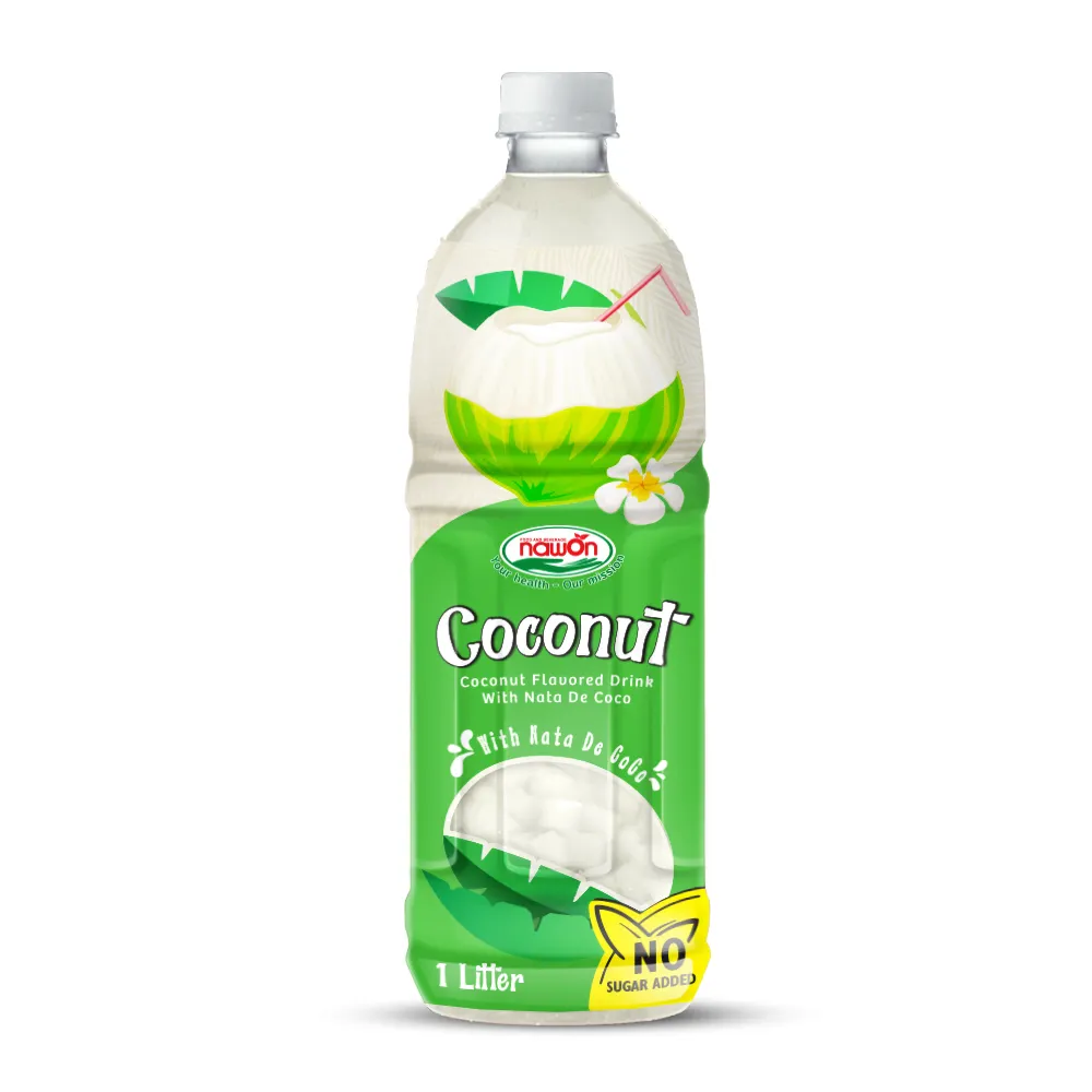 Nata เดอโคโค่ OEM ODM BRCGS ผลิตเครื่องดื่ม1000มล. NAWON Nata De Coco ด้วยน้ำมะพร้าวบริสุทธิ์