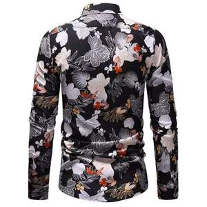 เสื้อเชิ้ตฮาวายพิมพ์ลายดอกไม้แขนสั้นแฟชั่นงานศิลปะสั่งทำพิเศษสำหรับผู้ชาย - Product Image 6