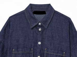 Ensemble 2 pièces décontracté pour femme : débardeur vintage en jean respirant et écologique, gilet élégant à boutons et pantalon large - Product Image 2
