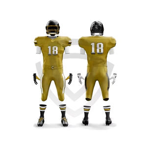 Uniforme de Fútbol Americano Personalizable de Alta Calidad 100% Poliéster para Hombre Adulto, Conjunto Deportivo de Secado Rápido y Transpirable con Cuello en V, Uniforme de Fútbol Americano 3D - Product Image 1