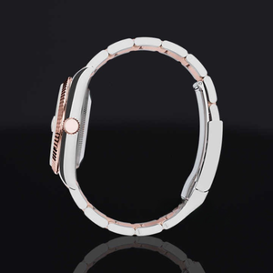 Reloj Automático Miyota Clásico Unisex de Acero Inoxidable, Esfera de Cristal de Zafiro, Resistente al Agua 3BAR, Aspecto Elegante en Dos Tonos, Venta al Por Mayor - Product Image 3