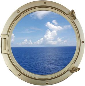 24 pulgadas náutica decoración del hogar oro acabado latón barco ojo de buey ventana Art Deco Metal para colgar directo India proveedor - Product Image 2