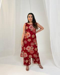 Kurti Étnico Tradicional para Mujer con Estampado Vatican Discharge, de Secado Rápido, para Fiestas, Bodas, Diwali - Color Personalizable - Product Image 6