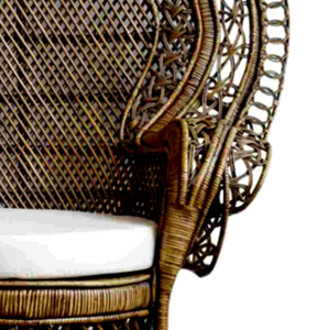Silla de ratán de lujo Ekata Peacock en marrón fuerte al mejor precio para muebles de sala de estar y comedor para ocio de apartamento - Product Image 5