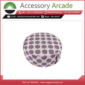 Coussin de méditation Zafu confortable non plissé - Entièrement imprimé 100% coton, garni de sarrasin, amovible et lavable - Meilleures ventes - Product Image 2