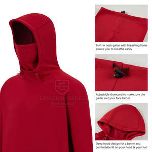 Séchage rapide couleur unie cagoule fermeture éclair sweats à capuche basiques coton mélangé meilleur matériel cagoule fermeture éclair sweats à capuche - Product Image 5