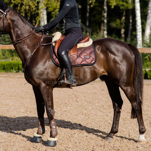 Custom <b>Glitter</b> Saddle Pad with Custom Logo Fabric Lining Lightweight for Equestrian Shows and Competitions - Product Image 6