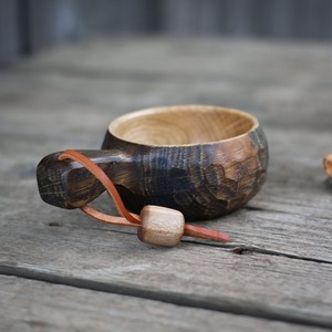 Taza de Café Kuksa de Madera Tallada para Aventuras en la Naturaleza, Taza Kuksa de Madera Ligera para Senderismo a Precio Económico - Product Image 1