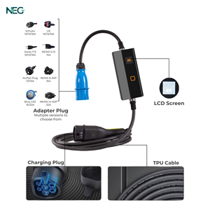 Neg Power Smart Level 2ที่ชาร์จ EV ติดผนังแบบชาร์จเร็วยานพาหนะไฟฟ้าแบบพกพาเอาต์พุต AC สภาพใหม่ - Product Image 3