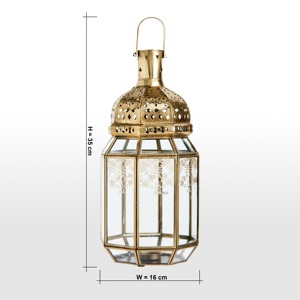 Porte-bougie en métal de style lanterne adorable, accent moderne, parfait pour la décoration de la maison, centre de table, salon, chambre à coucher et salle à manger - Product Image 3