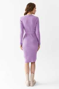 Robe en tricot à col rond pour femmes manches longues ceinture chaude et flexible détail haute qualité hiver nouvelle mode personnalisable services OEM - Product Image 6