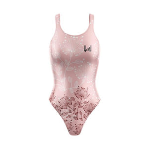 Traje de Baño de Una Pieza Ecológico para Mujer, Spandex/Poliéster, Estilo Bikini con Tanga, Estampado Digital 3D con Diseño de Flores, Secado Rápido, Sin Costuras - Product Image 1