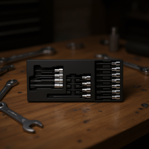 Usag 15-Piece Assorted <b>Socket</b> in Plastic Tray Durable and Easy to Organize - Product Image 3