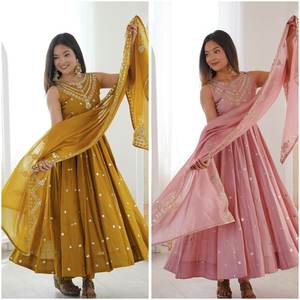 Ensemble Salwar Kameez de style actrice de série télévisée, fait main, au design magnifique, très demandé, pour une élégance festive ou décontractée, disponible en gros. - Product Image 6
