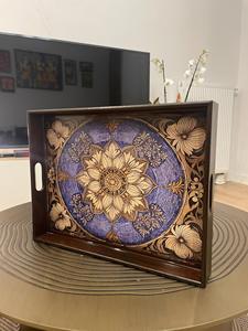 MDF Wooden <b>Enamel</b> Coated Design Serving <b>Tray</b> Hotels & Restaurant Kitchenware Table <b>Tray</b> High Quality - Product Image 5