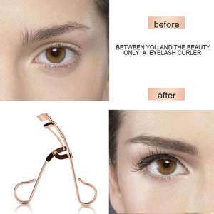 Mini rizador de pestañas eléctrico profesional Magic Rose Gold Carbon Steel Lash Curl Tool Private Label Box Set - Product Image 5