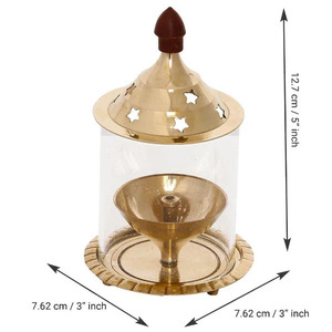 Portavelas con vidrio votivo Un toque atemporal para cualquier habitación Portavelas decorativo con vidrio votivo - Product Image 3